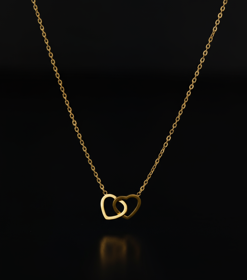 Forever Bond Interlocking Heart Necklace