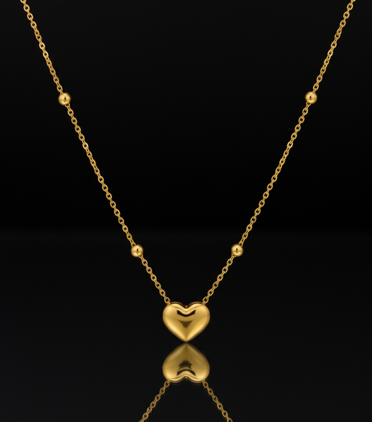 Minimalist Puffy Heart Satellite Chain