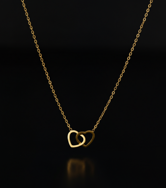 Forever Bond Interlocking Heart Necklace